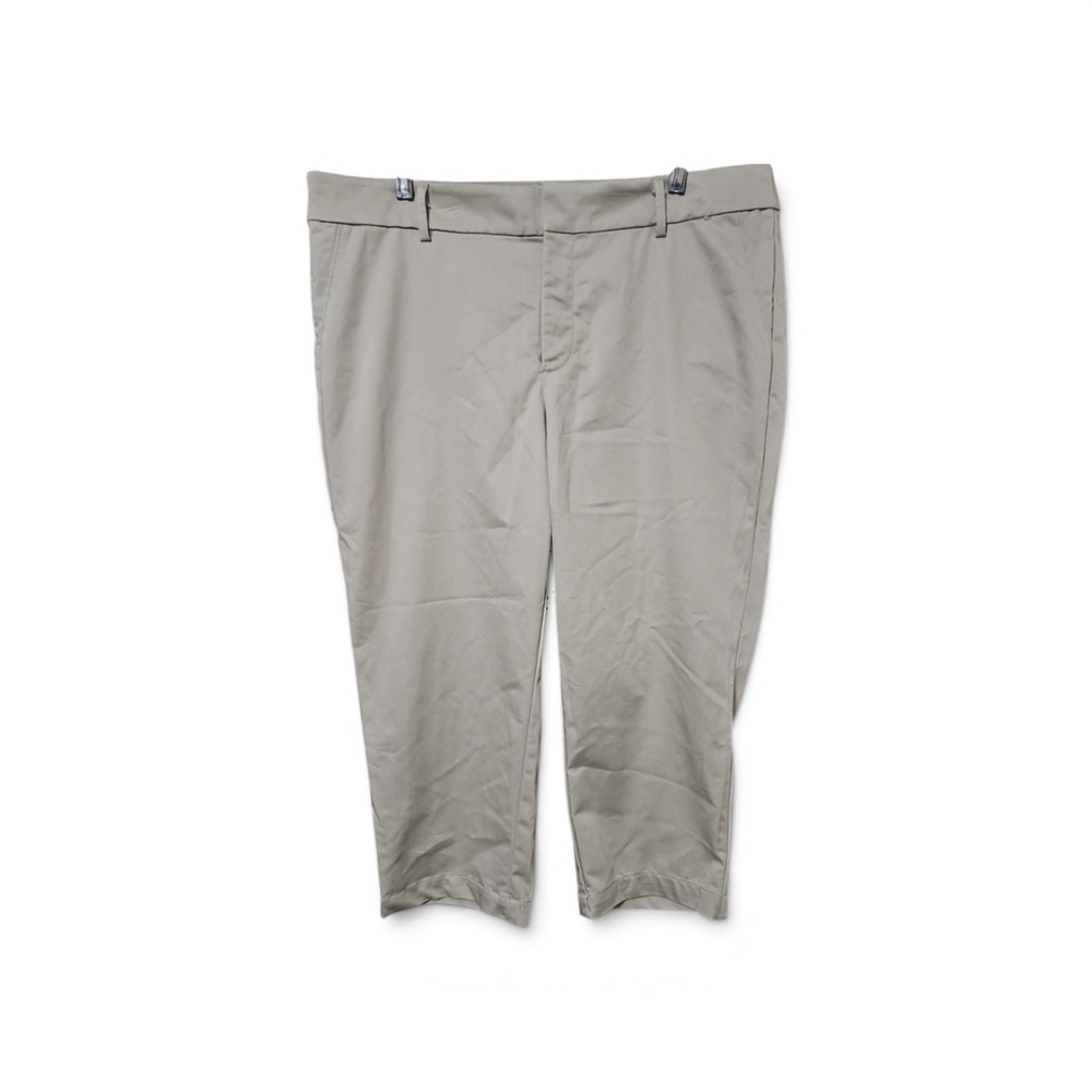 Dockers Chino Crop Pants Khaki Tan Mid Rise Slim Leg Womens 16   0592